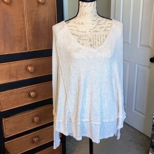 We The Free Cream Textured Knit Top